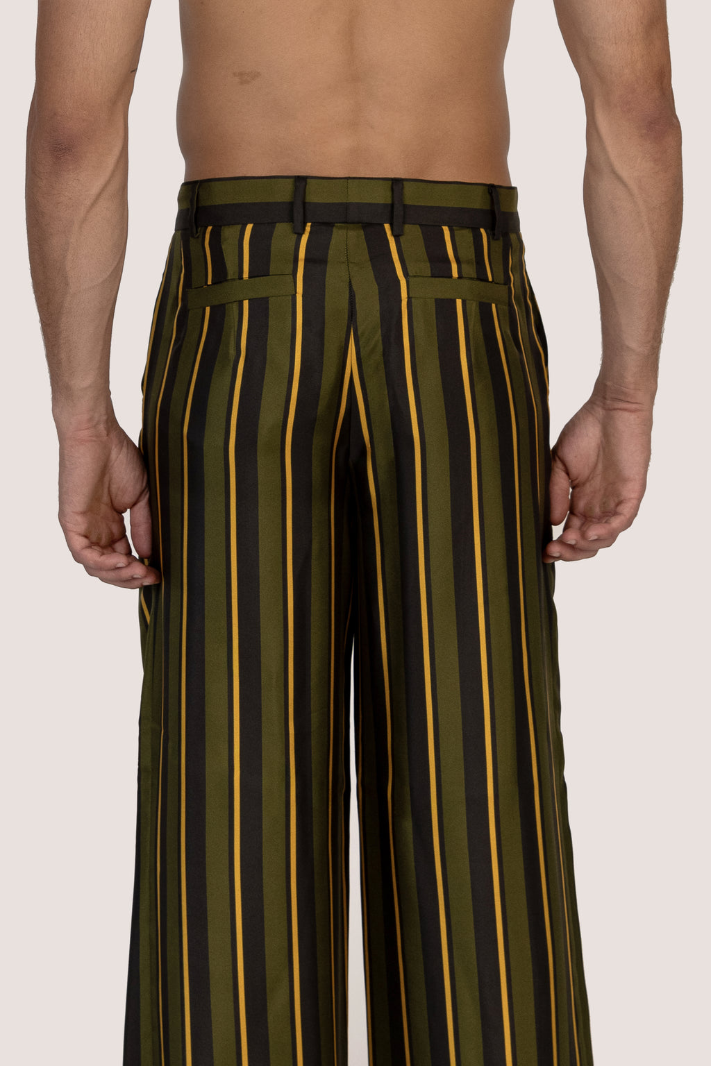 C009 WIDE-LEG SILK TROUSERS