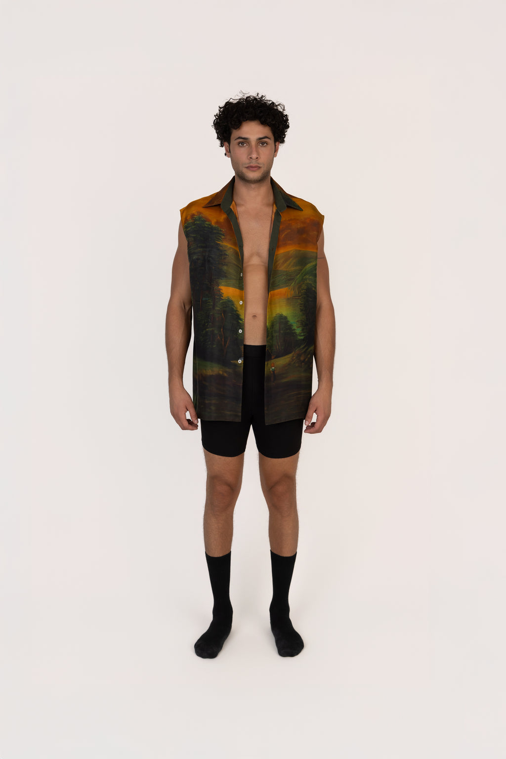 C010 SLEEVELESS SILK SHIRT